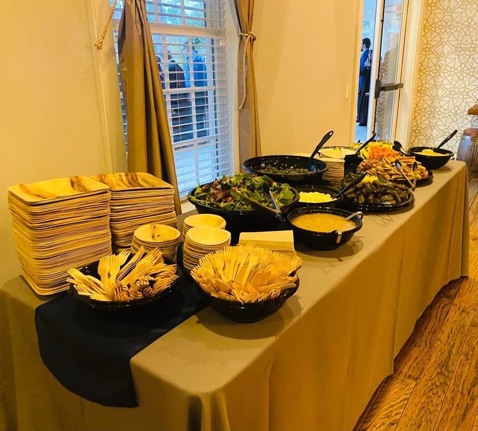 A Mediterranean catering spread from The Pita Stroller